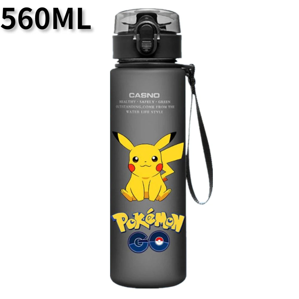 Pokemon 560ML Water Cup Anime Portable Children's Cute Plastic Cartoon Outdoor Sports Large Capacity Water Bottle Gifts