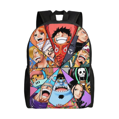One Piece Luffy  Casual Backpack Durable Student Hiking Travel Cartoon  Daypack for Men Women College Shoulder Bag