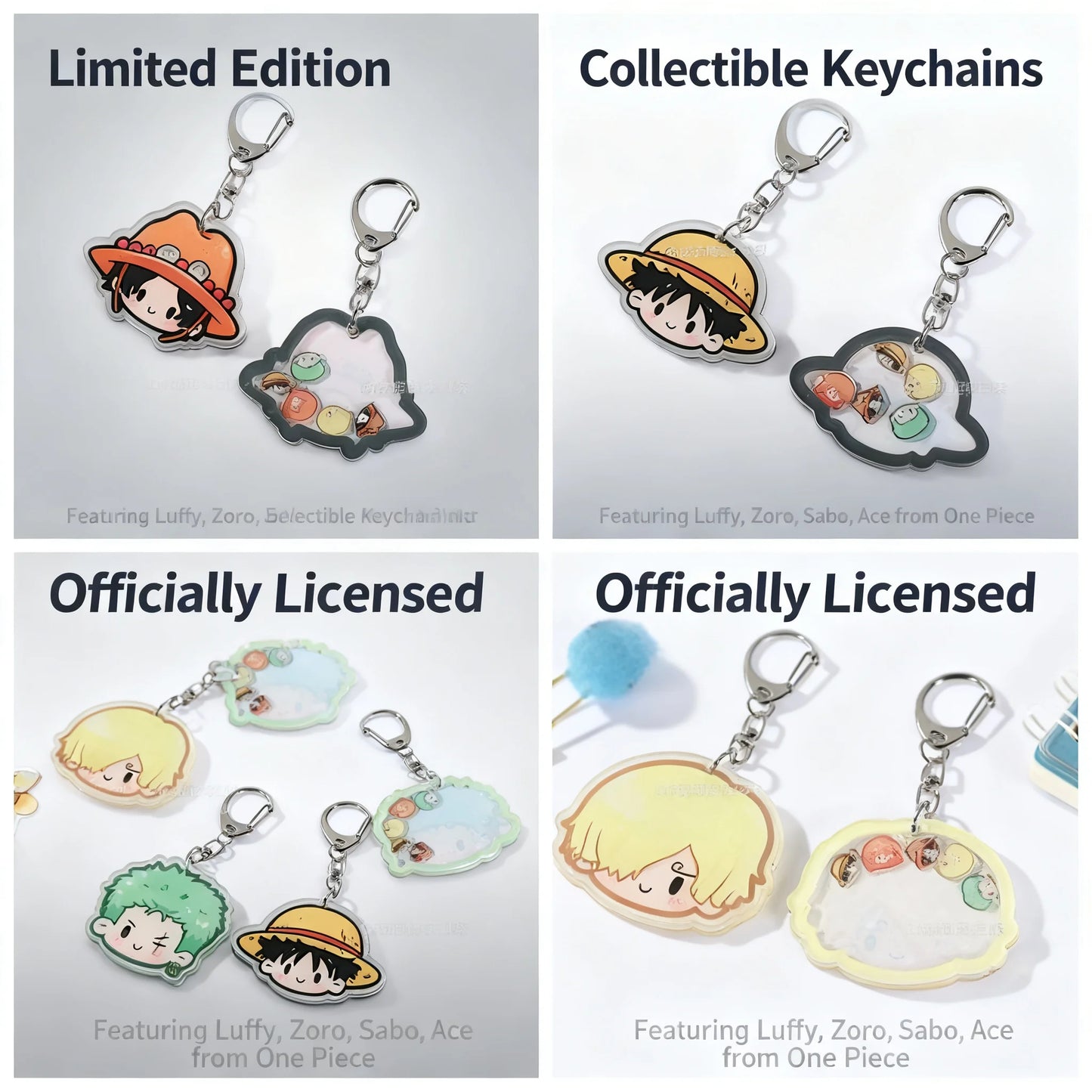 One Piece Monkey D Luffy Kawaii Cartoon Keychain Anime Backpack Charm Cute Small Gift Merchandise Japanese Anime Figure
