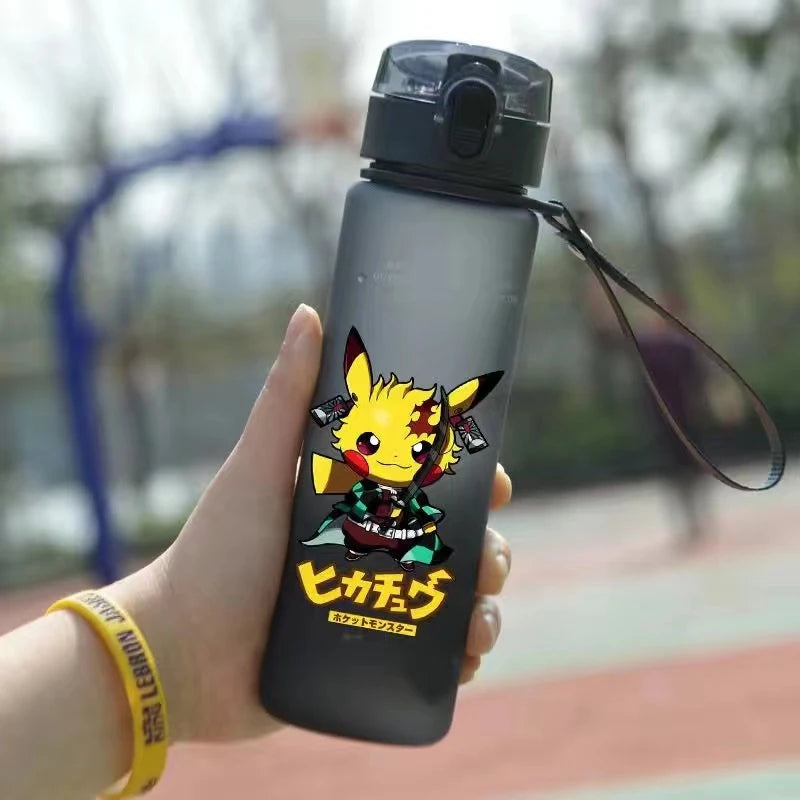 Pokemon 560ML Water Cup Anime Portable Children's Cute Plastic Cartoon Outdoor Sports Large Capacity Water Bottle Gifts