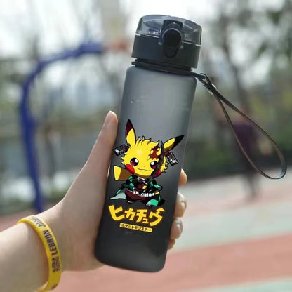 Pokemon 560ML Water Cup Anime Portable Children's Cute Plastic Cartoon Outdoor Sports Large Capacity Water Bottle Gifts