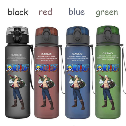 560ML One Piece Water Cup Children Portable Plastic Cartoon Luffy Nami Ace Outdoor Large Capacity Sport Water Drinking Bottle