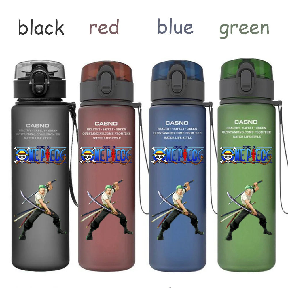 560ML One Piece Water Cup Children Portable Plastic Cartoon Luffy Nami Ace Outdoor Large Capacity Sport Water Drinking Bottle