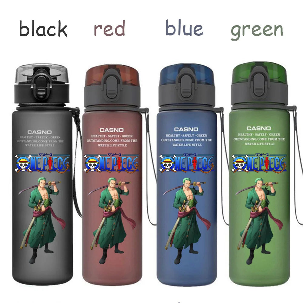 560ML One Piece Water Cup Children Portable Plastic Cartoon Luffy Nami Ace Outdoor Large Capacity Sport Water Drinking Bottle