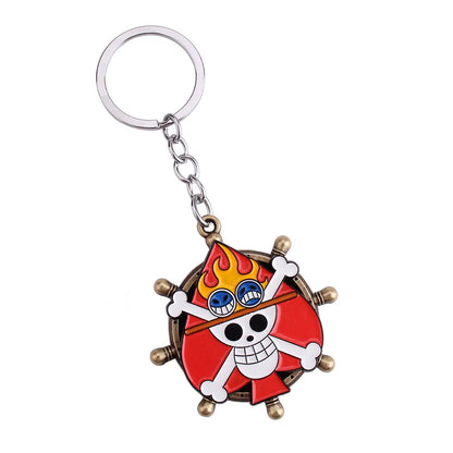 One Piece Luffy Anime Keychain, Cute Metal Cartoon   School Bag Ornament, Birthday Gift for