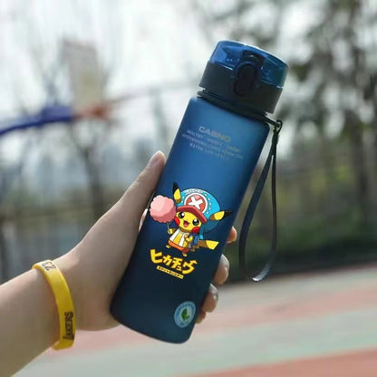 Pokemon 560ML Water Cup Anime Portable Children's Cute Plastic Cartoon Outdoor Sports Large Capacity Water Bottle Gifts