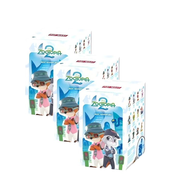 POPMART DISNEY ZOOTOPIA NEXT ADVENTURE Series Blind Box Toys Cute Ornaments Figurines Mystery Box Desktop Model Dolls Gifts