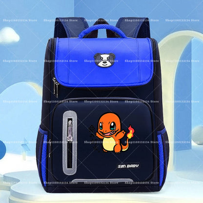 Pokemon Backpacks Anime Pikachu Charmander Large Capacity Schoolbags Cartoon Book Shoulders Bags Boys Girls Stationary Supplies