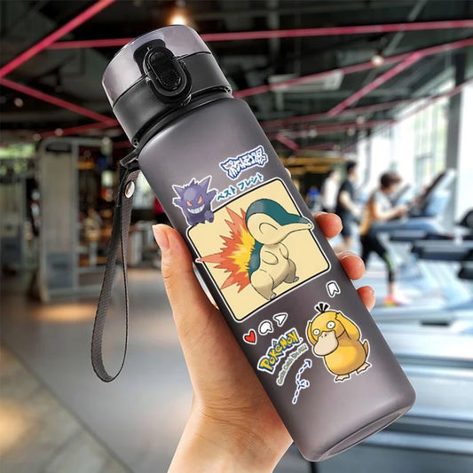 Pokemon 560ML Water Cup Anime Portable Children's Cute Plastic Cartoon Outdoor Sports Large Capacity Water Bottle Gifts