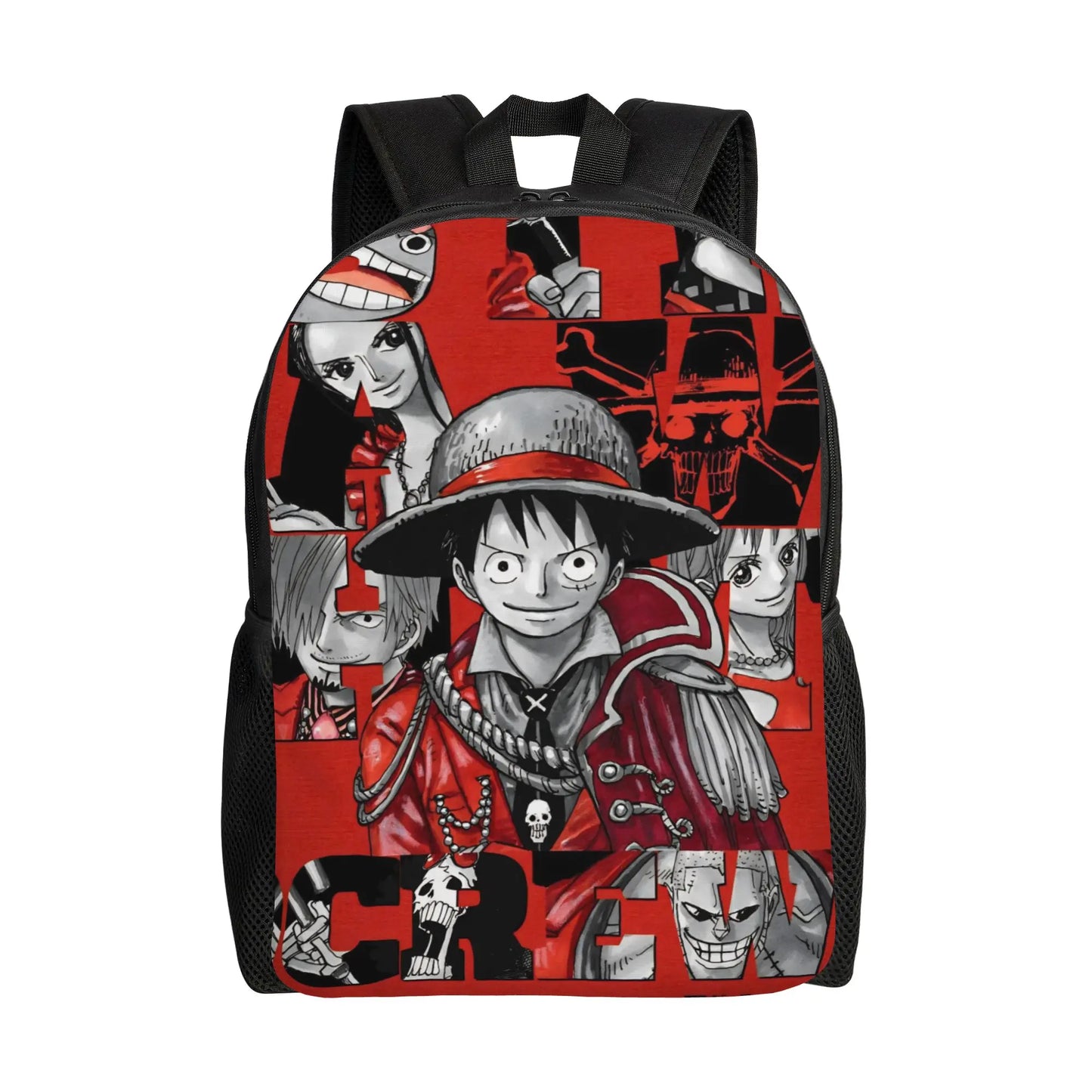 One Piece Luffy  Casual Backpack Durable Student Hiking Travel Cartoon  Daypack for Men Women College Shoulder Bag