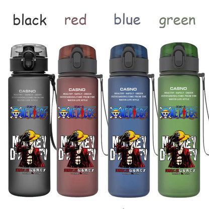 560ML One Piece Water Cup Children Portable Plastic Cartoon Luffy Nami Ace Outdoor Large Capacity Sport Water Drinking Bottle
