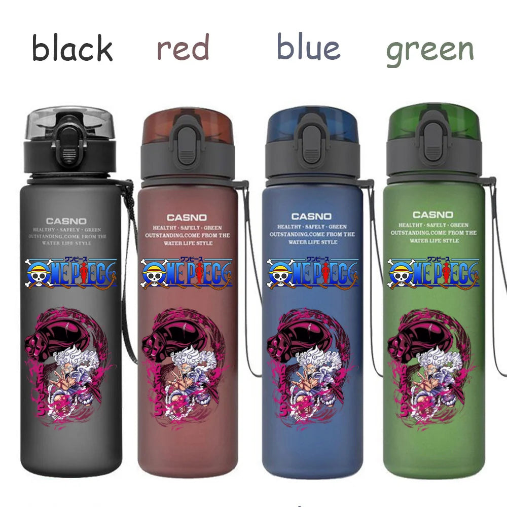 560ML One Piece Water Cup Children Portable Plastic Cartoon Luffy Nami Ace Outdoor Large Capacity Sport Water Drinking Bottle