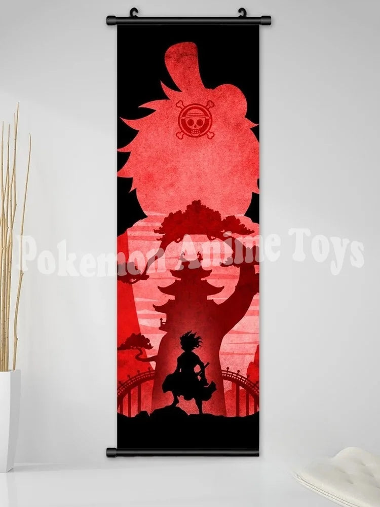 Home Decoration Anime Wall One Piece Artwork Luffy Painting Zoro Hanging Scrolls Sanji Canvas Printed Janpanese Picture Poster