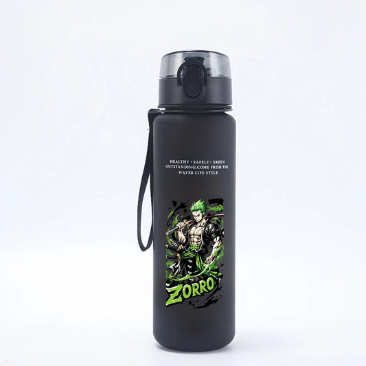 650ml Ones Piece Kids Water Bottle Sport Anime Zoro-Luffy-Cute Boy Travel Lifting Rope Portable Drink Water Bottle Birthday Gift