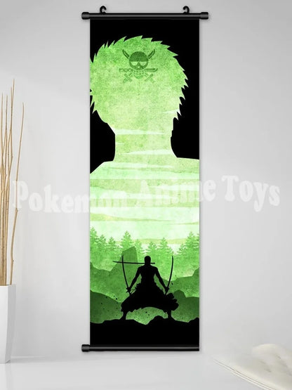 Home Decoration Anime Wall One Piece Artwork Luffy Painting Zoro Hanging Scrolls Sanji Canvas Printed Janpanese Picture Poster