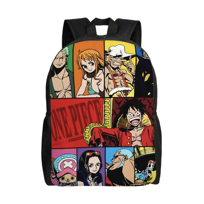 One Piece Luffy  Casual Backpack Durable Student Hiking Travel Cartoon  Daypack for Men Women College Shoulder Bag