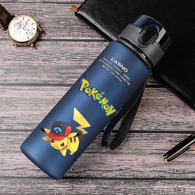 Pokemon 560ML Water Cup Anime Portable Children's Cute Plastic Cartoon Outdoor Sports Large Capacity Water Bottle Gifts