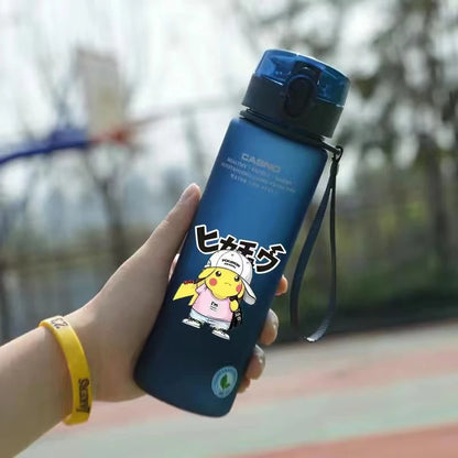 Pokemon 560ML Water Cup Anime Portable Children's Cute Plastic Cartoon Outdoor Sports Large Capacity Water Bottle Gifts