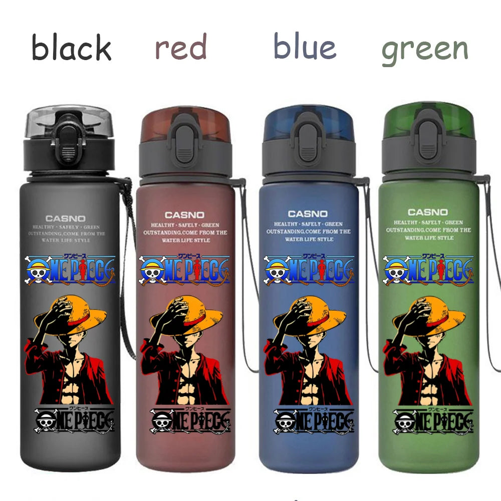 560ML One Piece Water Cup Children Portable Plastic Cartoon Luffy Nami Ace Outdoor Large Capacity Sport Water Drinking Bottle